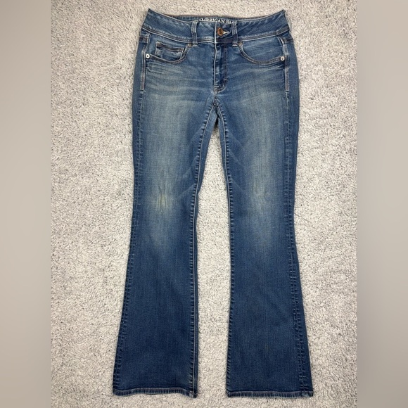 American Eagle Jeans Womens 6 Kick Boot Super Stretch Casual Denim Basic Concert - Picture 1 of 7